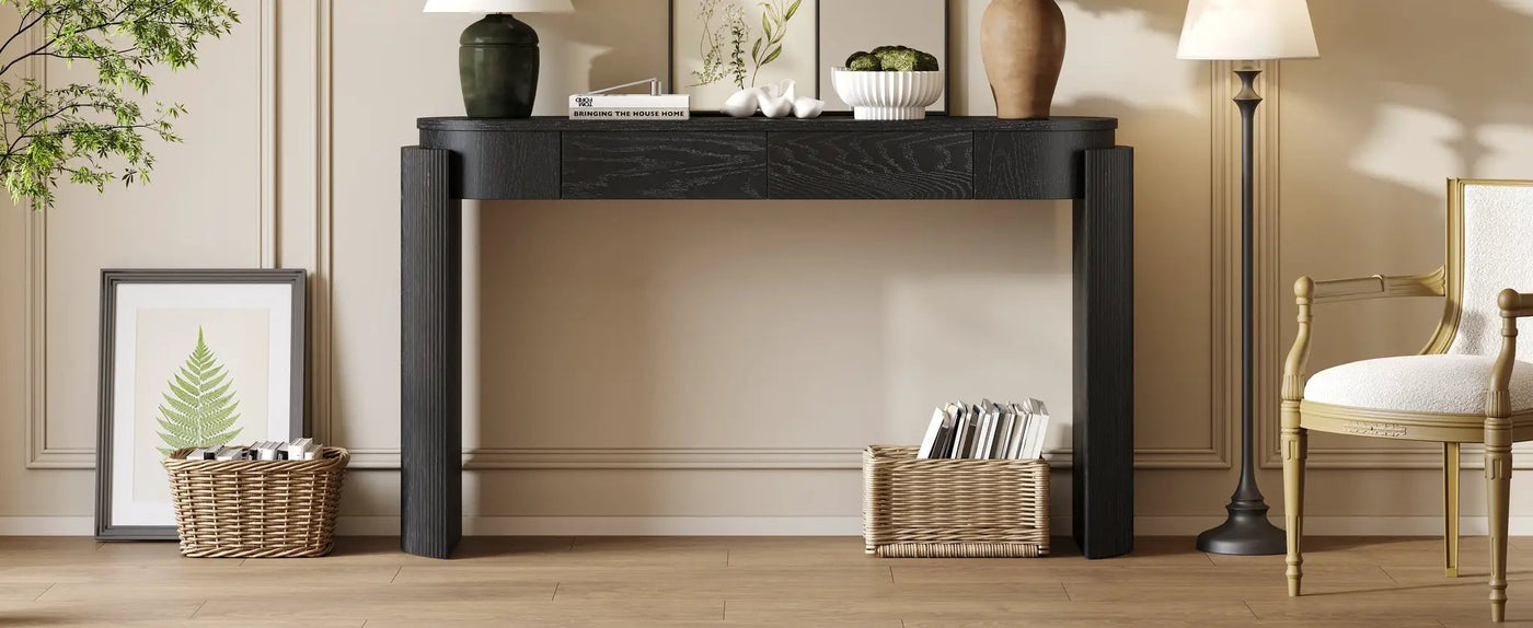 TREXM Entryway Table with Storage by HouseOfZazla
