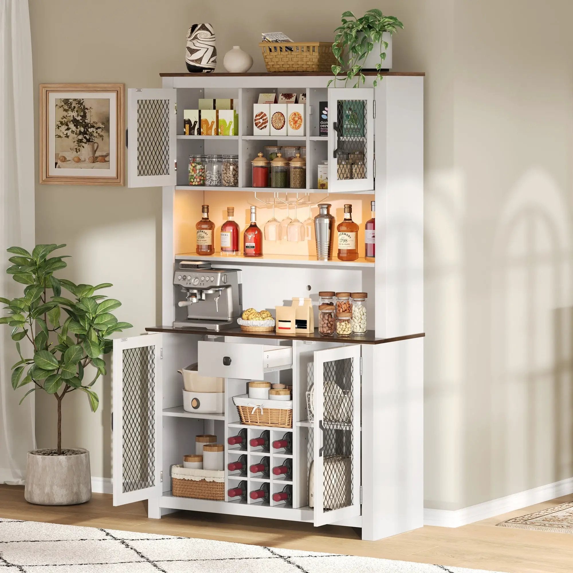 70.9" Kitchen Pantry Storage Cabinet by HouseOfZazla
