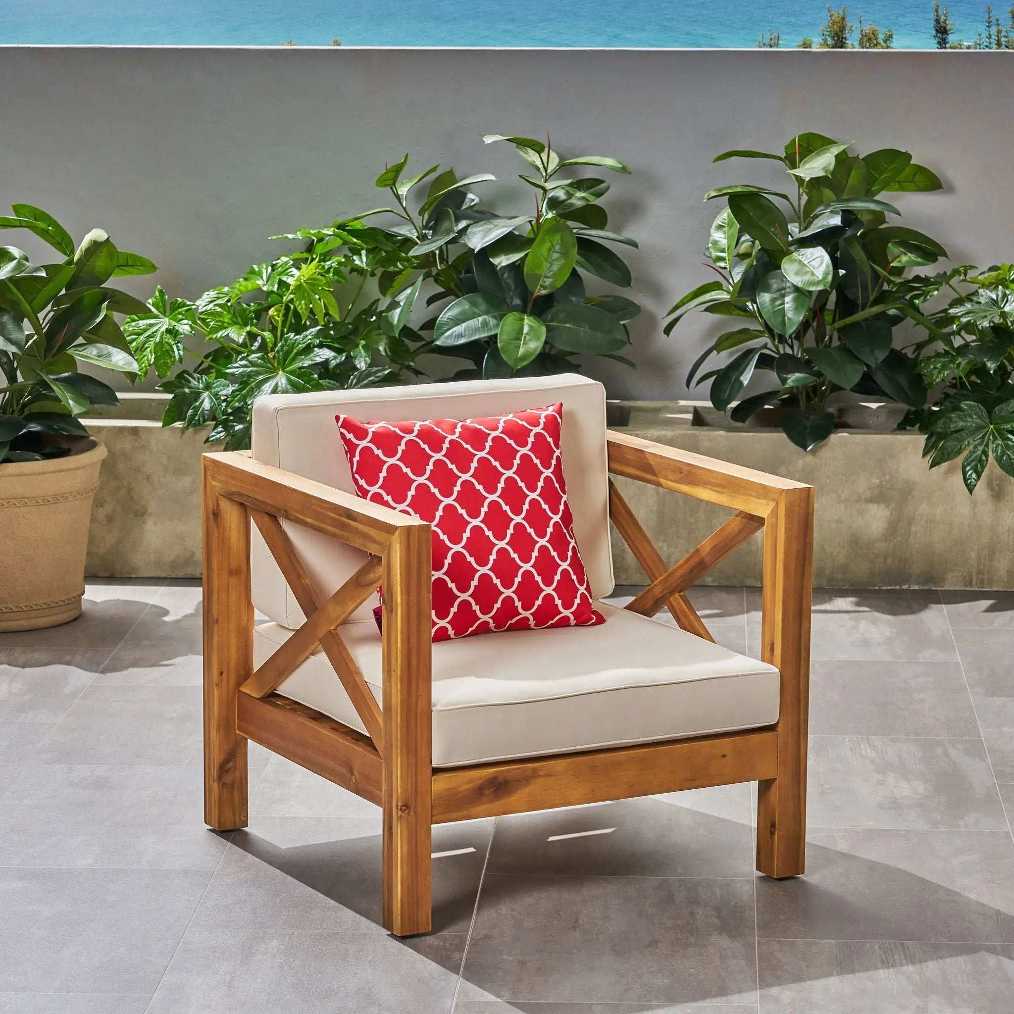 Brava Mid-Century Modern Club Chair with Water Resistant Cushions by HouseOfZazla