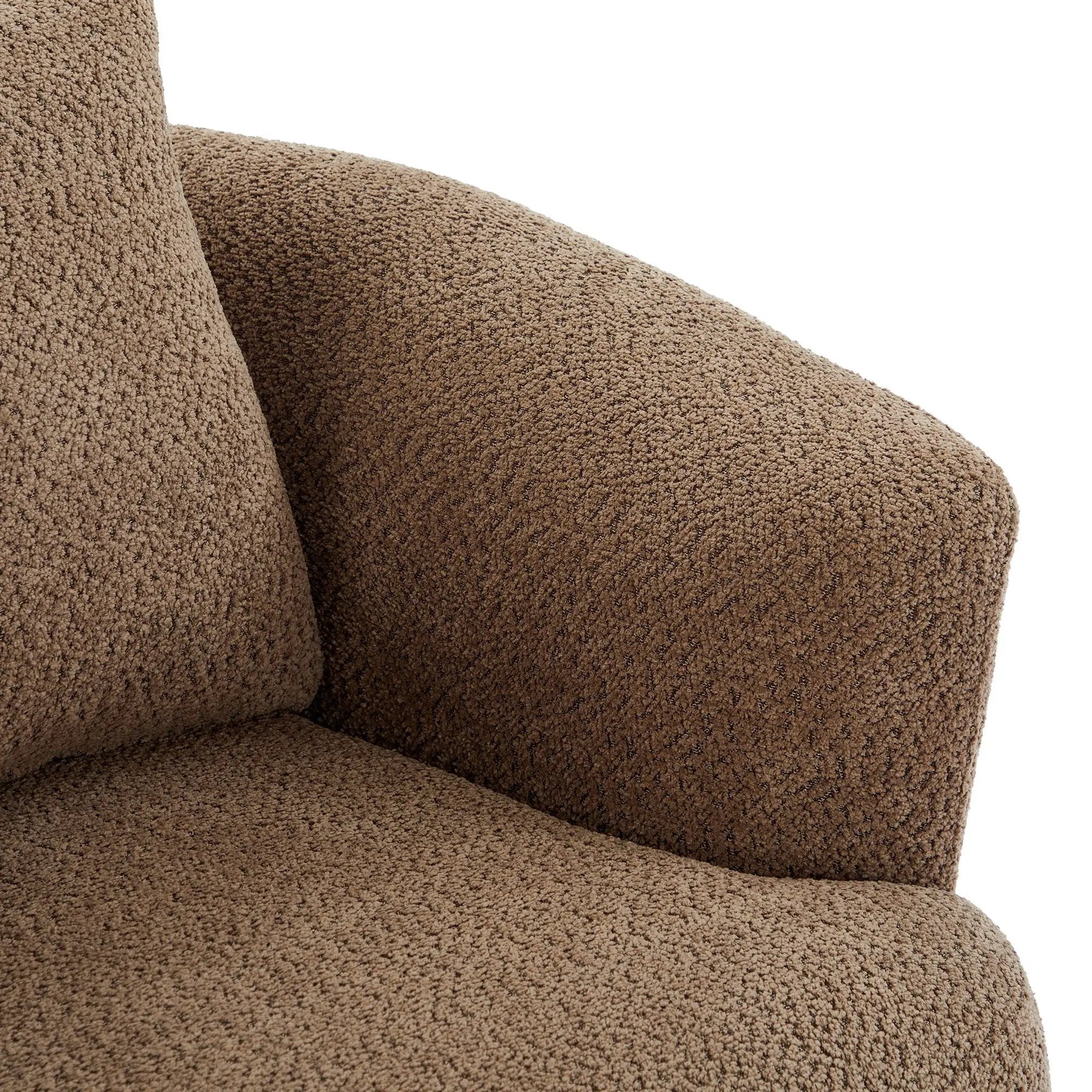 360° Swivel Barrel Sofa Chair With Throw Pillow, Upholstered Accent Chair by HouseOfZazla