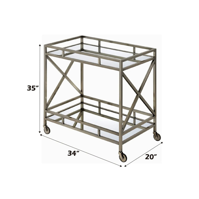 Kristensen - Serving Cart - Antique Gold by HouseOfZazla
