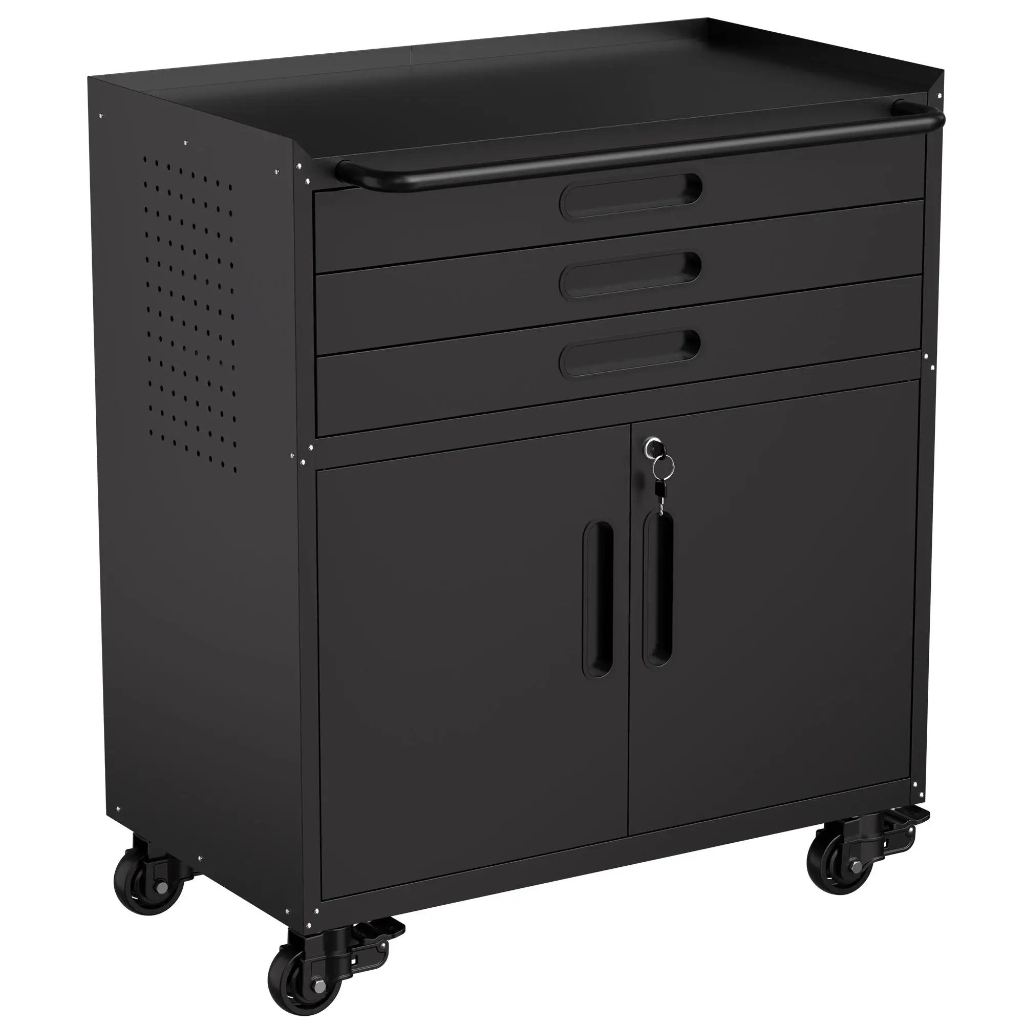 Rolling Tool Cabinet Heavy Duty Garage Storage With Lockable Doors by HouseOfZazla