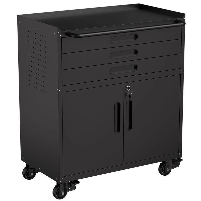 Rolling Tool Cabinet Heavy Duty Garage Storage With Lockable Doors by HouseOfZazla