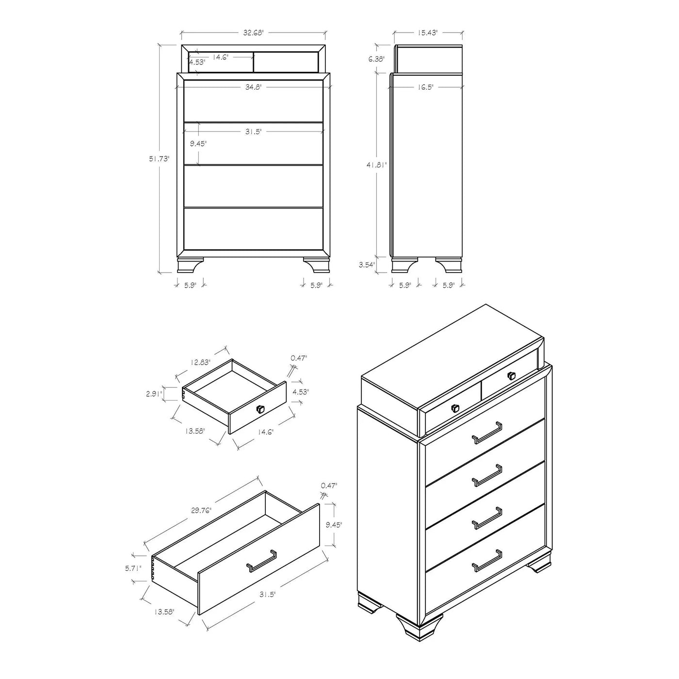 Civic - Chest by Unique Piece Furniture