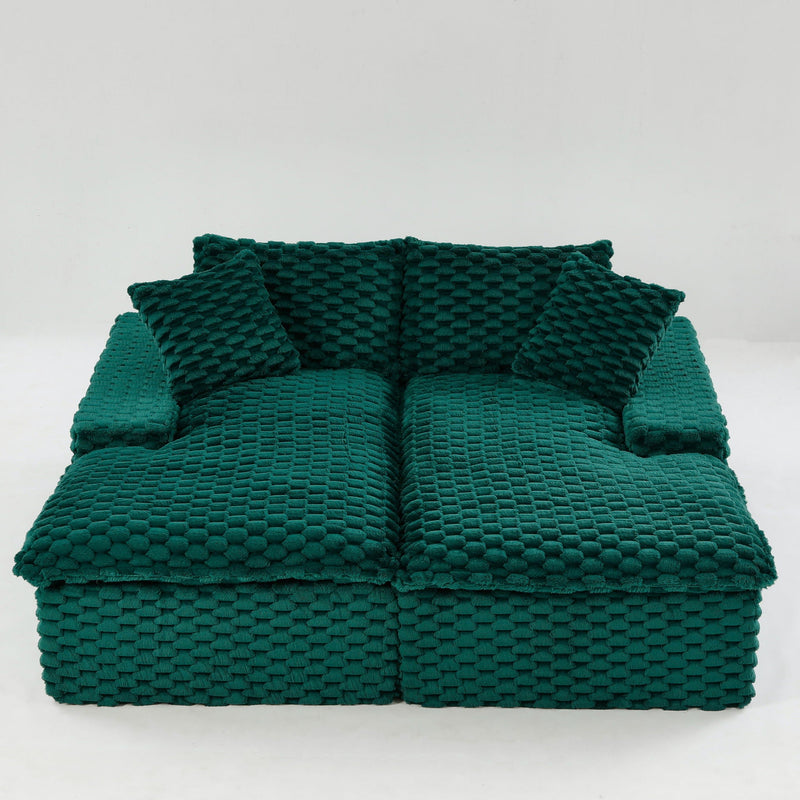 Double Chaise Lounge With Full Compressed Sponge by HouseOfZazla