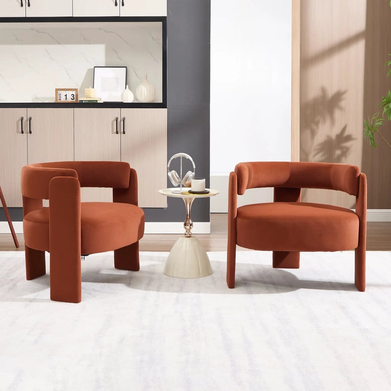 Accent Chair for Living Room, Velvet Comfy Single Sofa Chair by HouseOfZazla