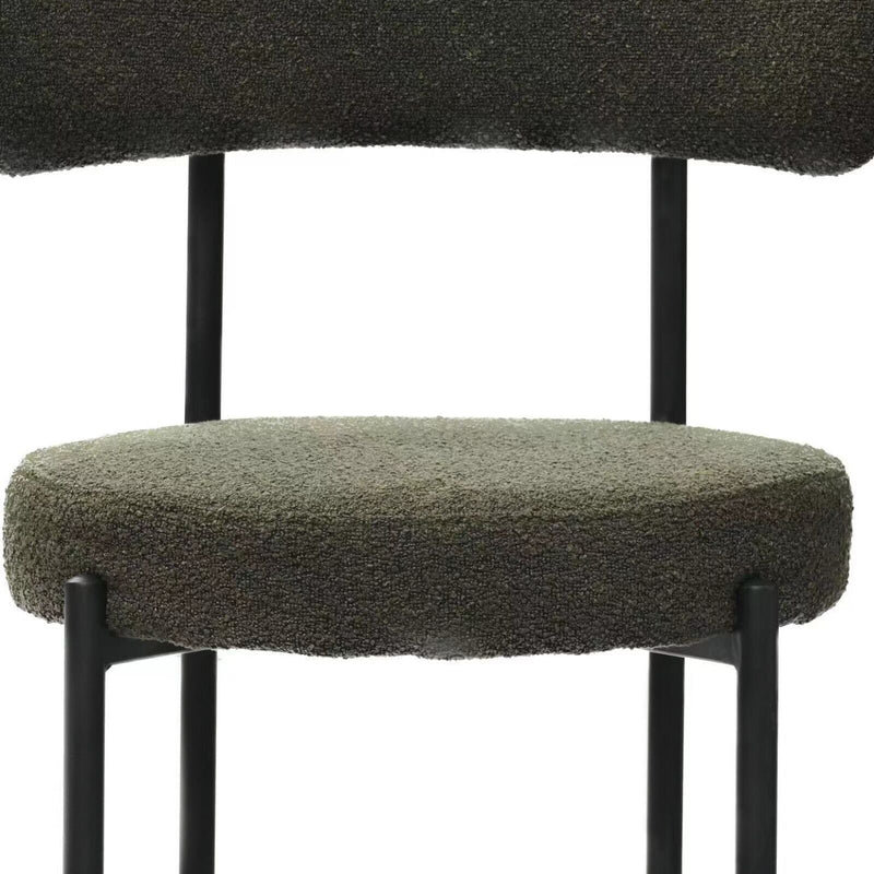 Set of 2 Mid-Century Modern Boucle Dining Chairs by BLAKHOM