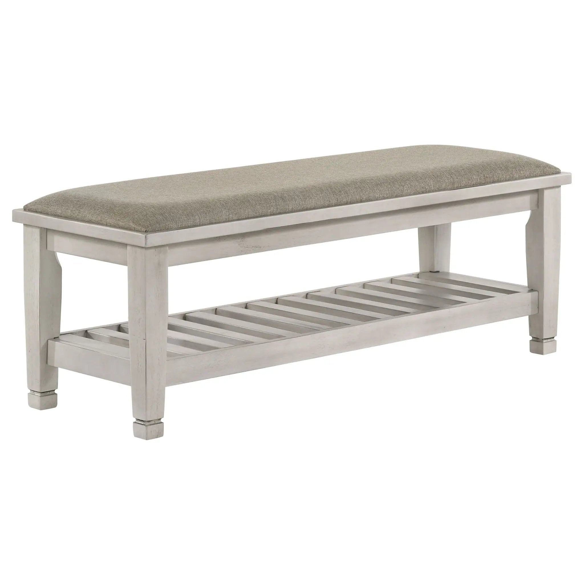 Bench With Upholstery Design - Ivory by HouseOfZazla