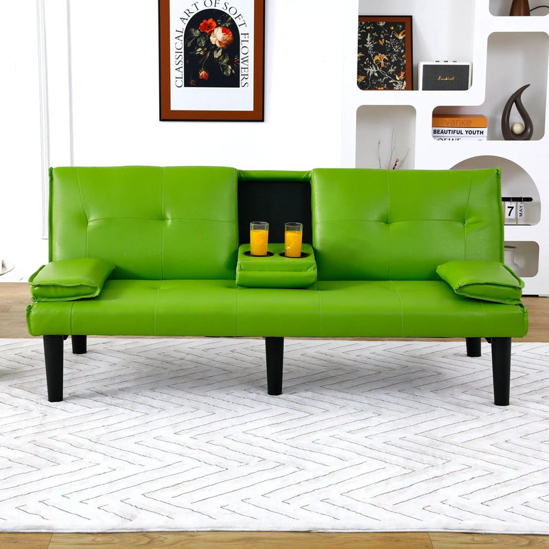 Sofa Bed With Foldable Design And Cup Holder by HouseOfZazla