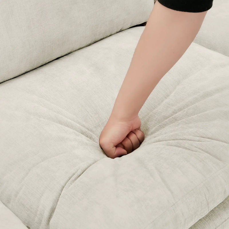 Cozy Upholstered 3-Seater Sofa with Plush Double Cushion and Ergonomic Design by BLAKHOM