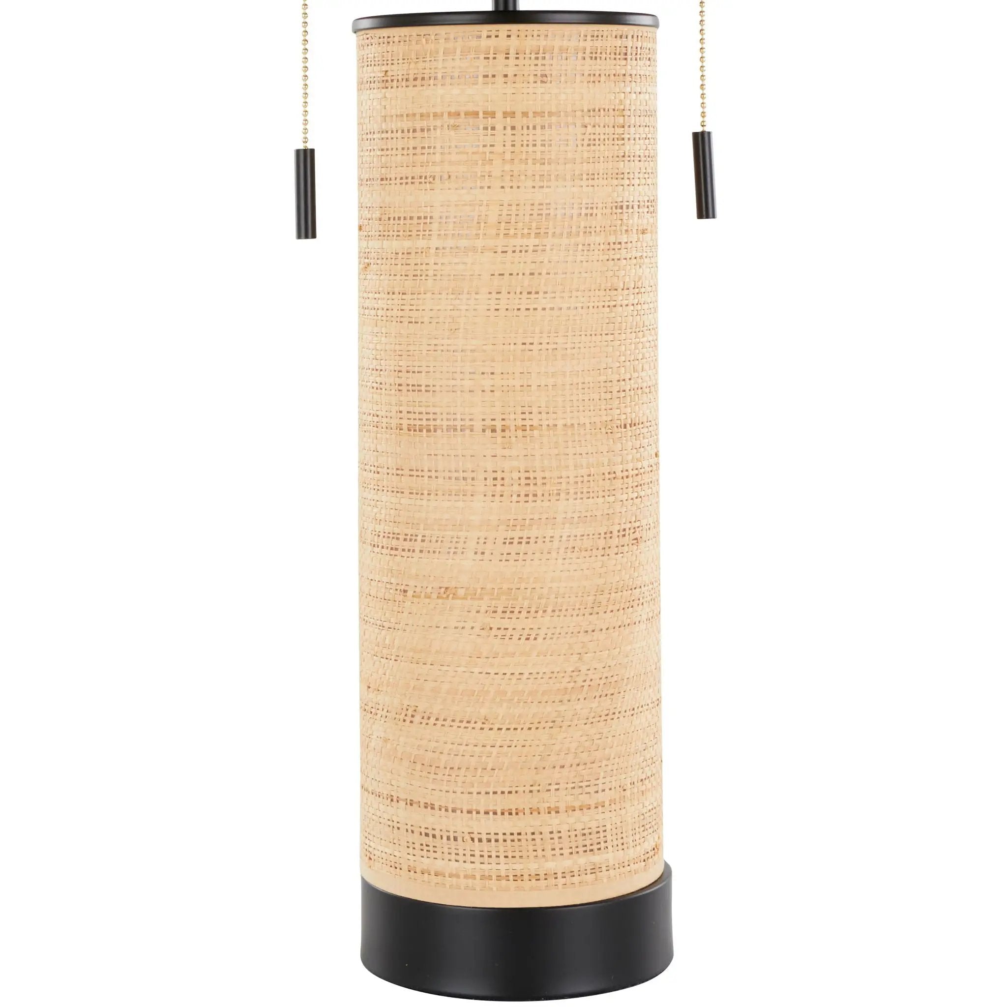 Cylinder - Rattan Contemporary Rattan Table Lamp by HouseOfZazla