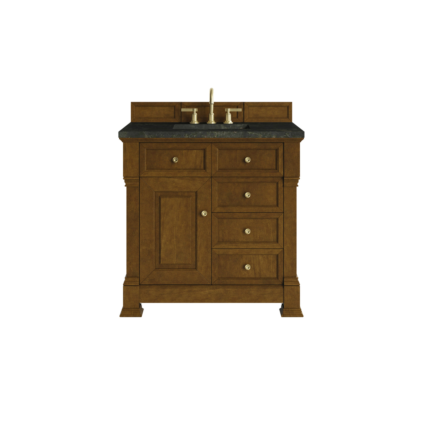 James Martin Brookfield 36" Single Bathroom Vanity, Honey Oak with Phantome countertop