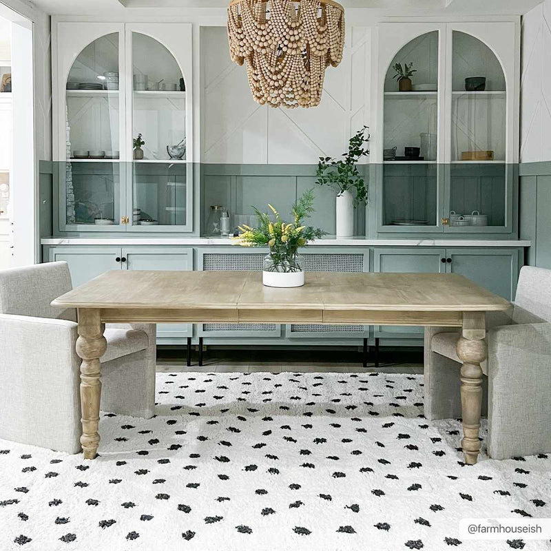 Chaia Dotted Black & White Plush Rug - Clearance by Boutique Rugs