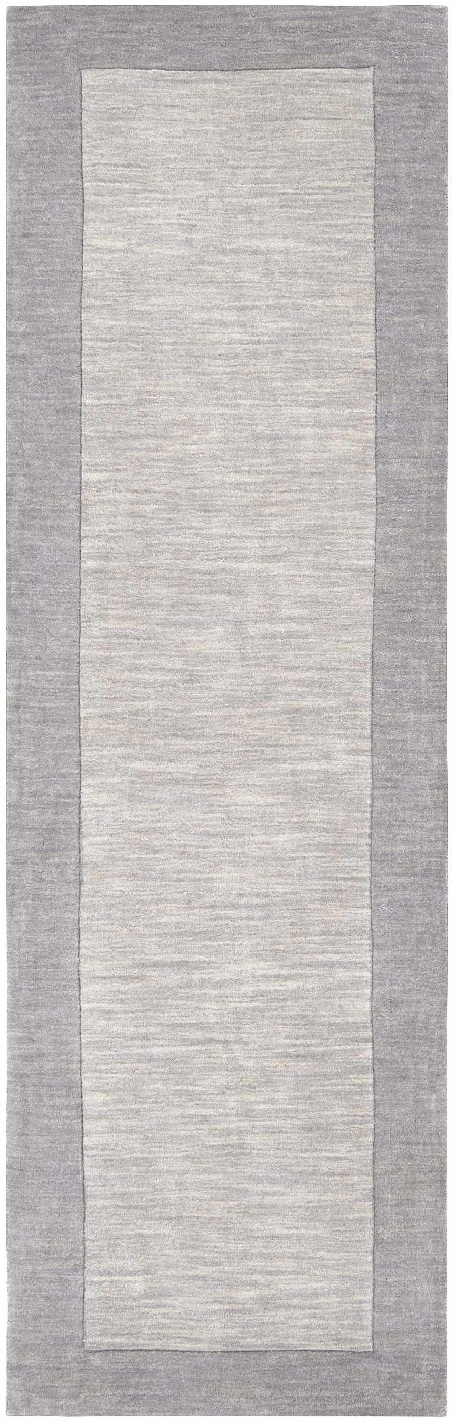 Bordered Solid Gray Wool Rug, photo 11 of 16
