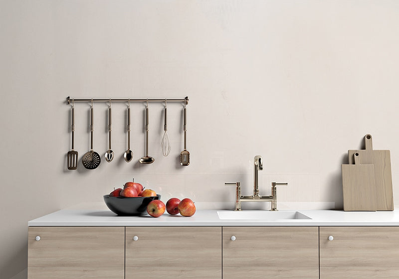Champagne Honed Limestone Slab Random room scene 2