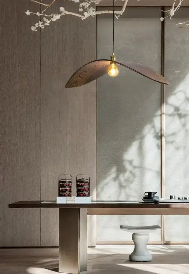 Chandelier - Modern Walnut Pendant, photo 10 of 26