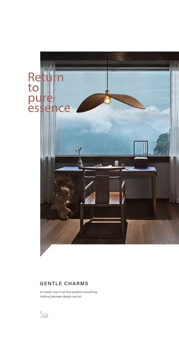 Chandelier - Modern Walnut Pendant by House Of Avana