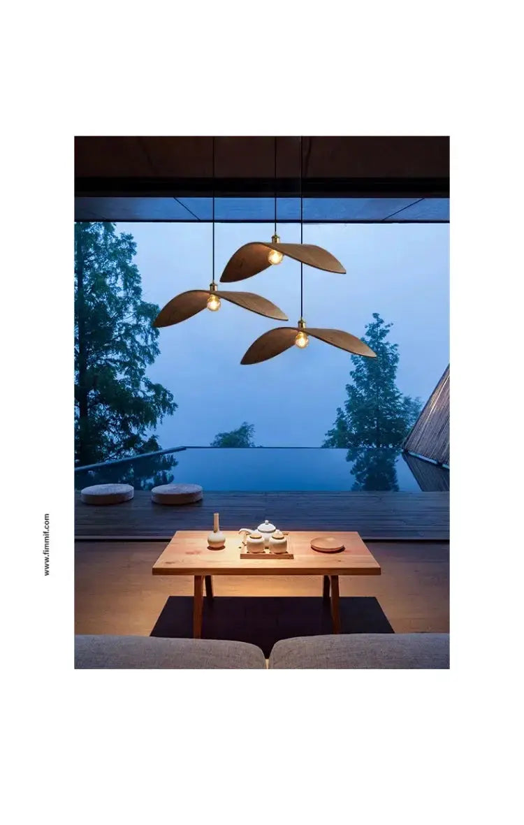Chandelier - Modern Walnut Pendant, photo 13 of 26