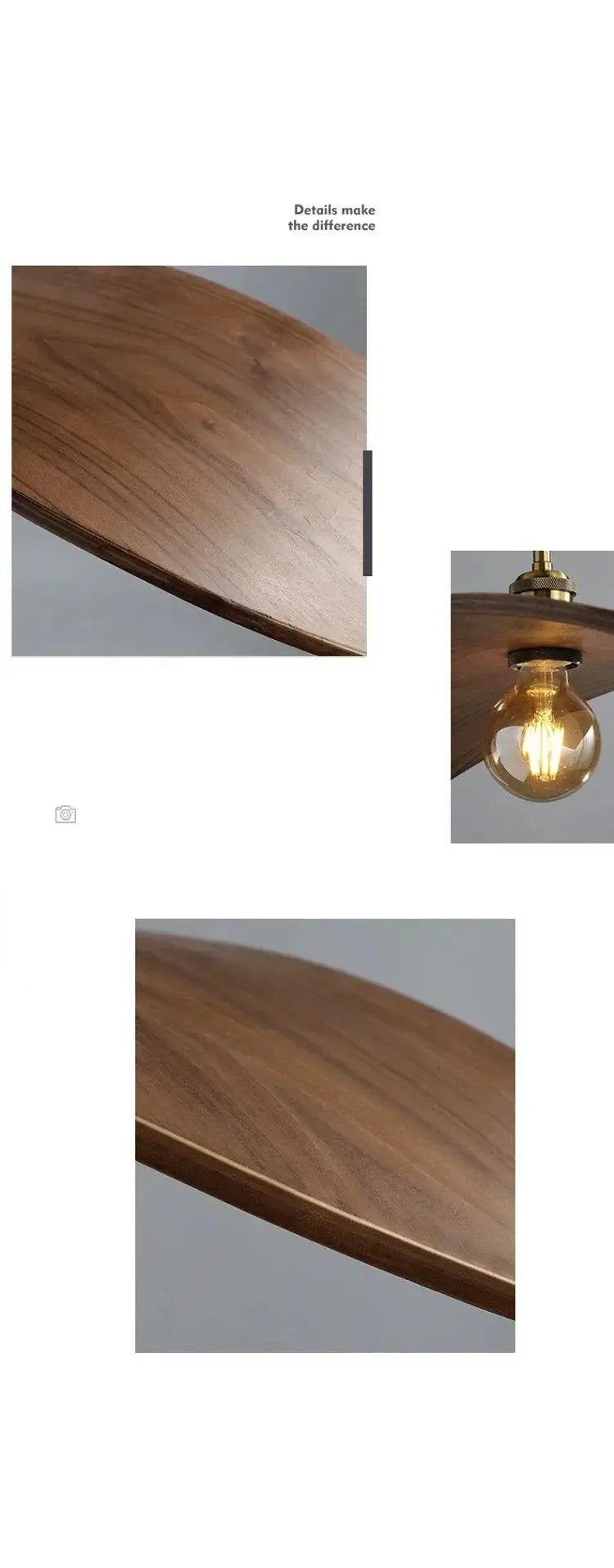Chandelier - Modern Walnut Pendant, photo 15 of 26
