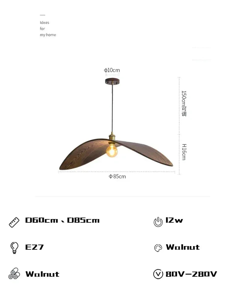 Chandelier - Modern Walnut Pendant by House Of Avana