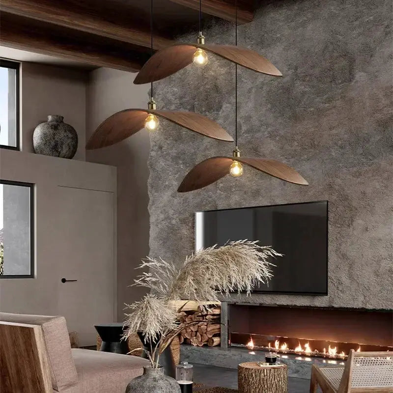 Chandelier - Modern Walnut Pendant by House Of Avana