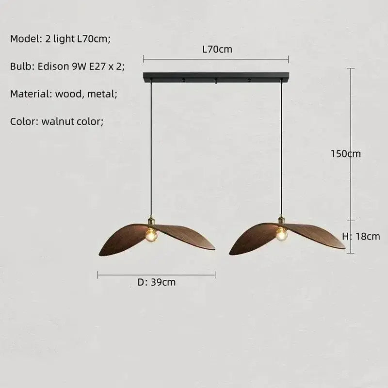 Chandelier - Modern Walnut Pendant, photo 22 of 26