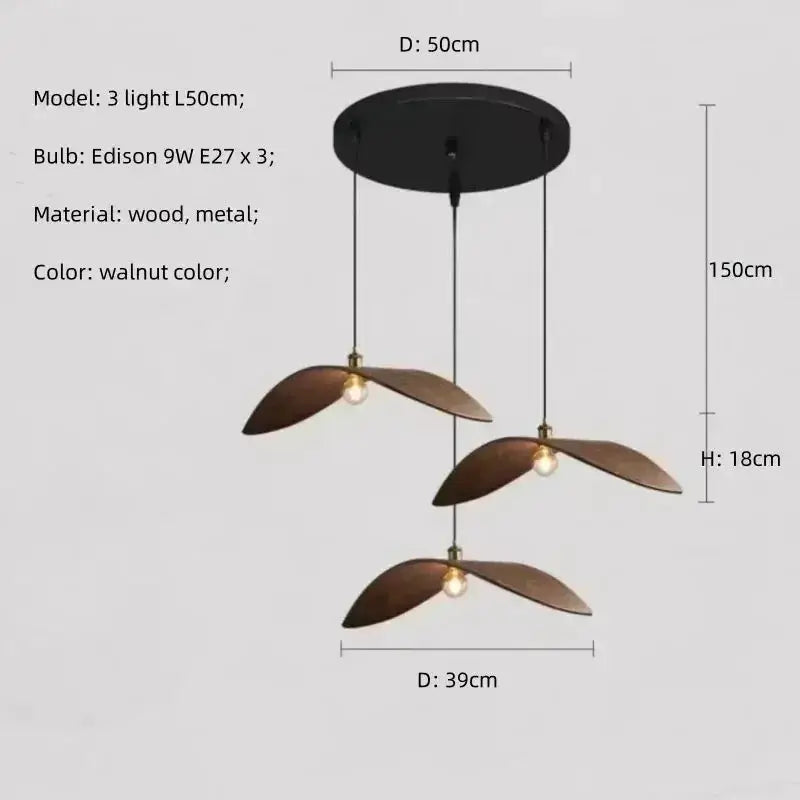 Chandelier - Modern Walnut Pendant by House Of Avana