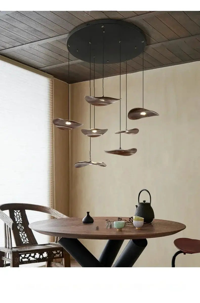 Chandelier - Multi-head Walnut by House Of Avana