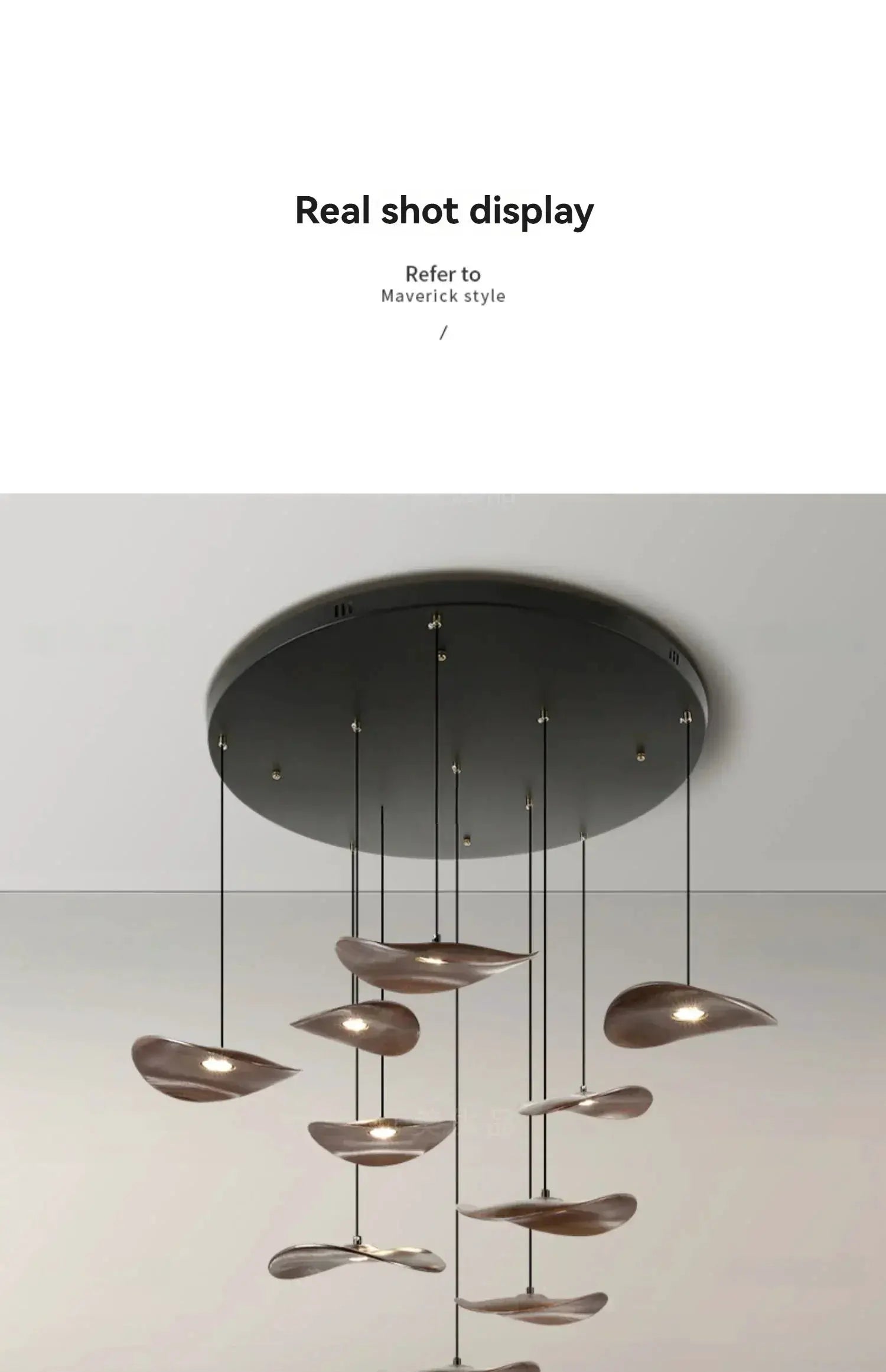 Chandelier - Multi-head Walnut by House Of Avana