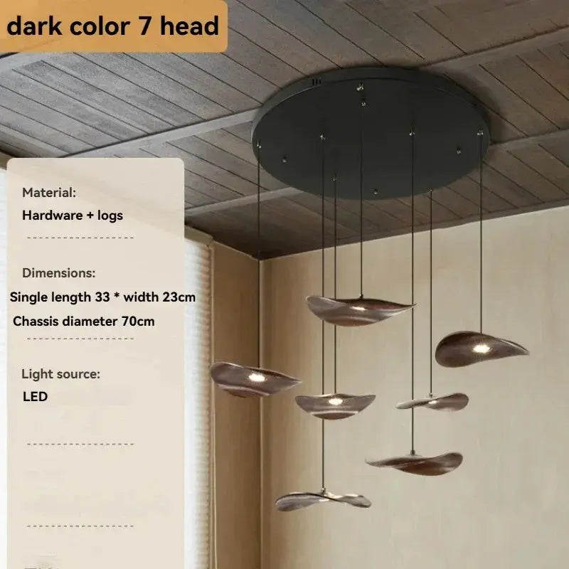 Chandelier - Multi-head Walnut by House Of Avana