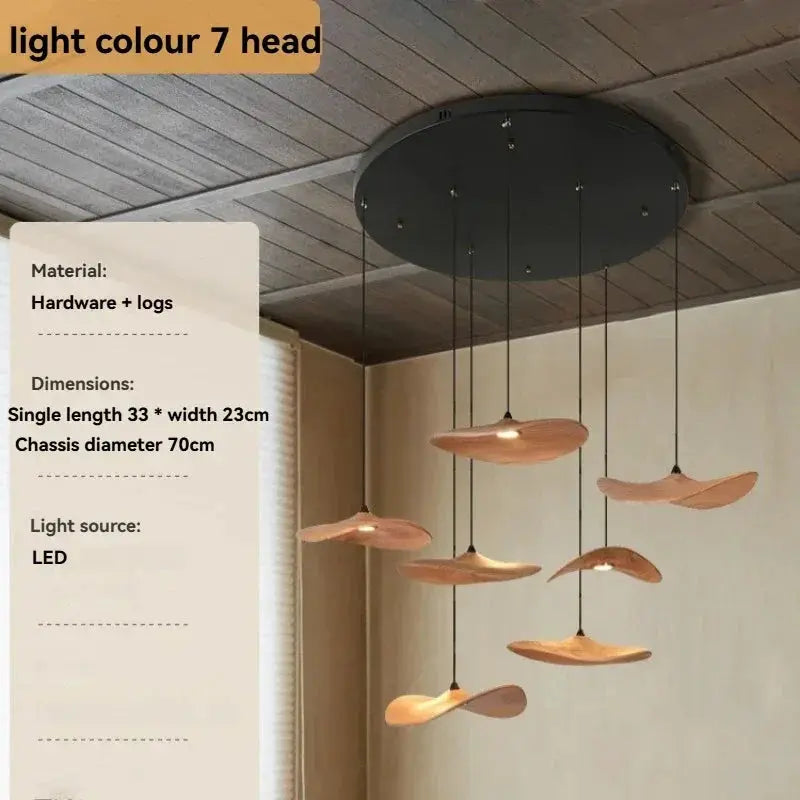 Chandelier - Multi-head Walnut by House Of Avana