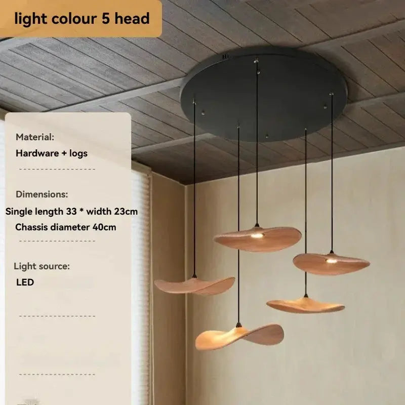 Chandelier - Multi-head Walnut by House Of Avana