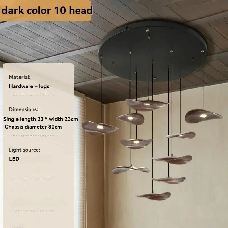 Chandelier - Multi-head Walnut by House Of Avana