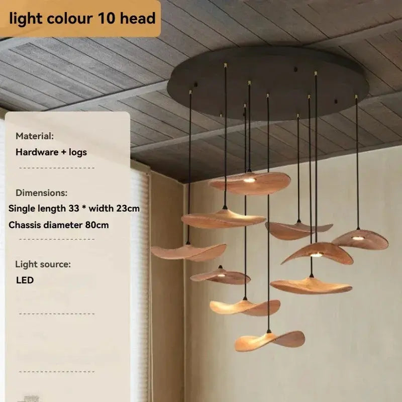 Chandelier - Multi-head Walnut by House Of Avana