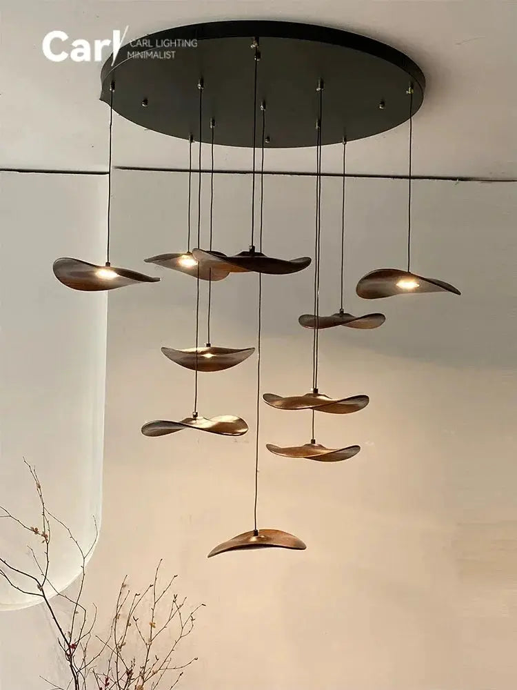 Chandelier - Multi-head Walnut by House Of Avana