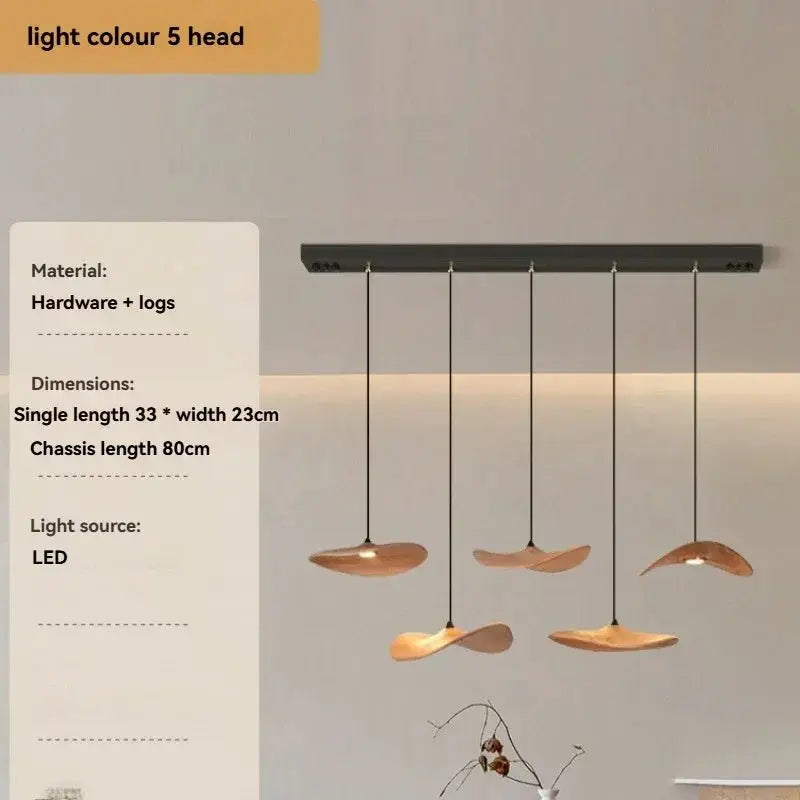 Chandelier - Multi-head Walnut by House Of Avana
