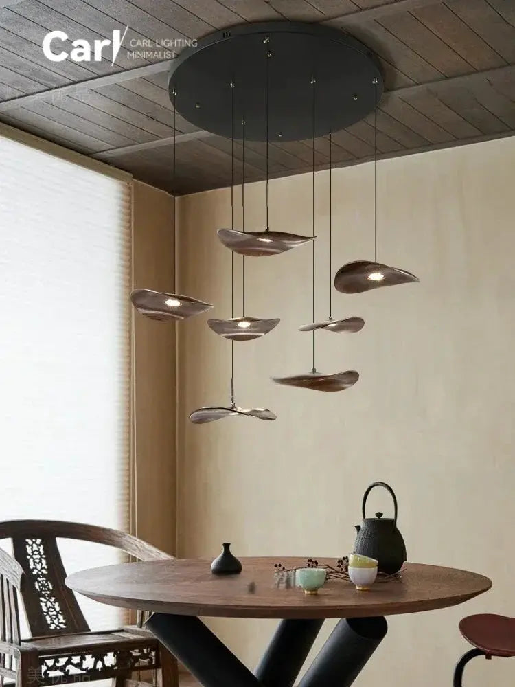 Chandelier - Multi-head Walnut by House Of Avana