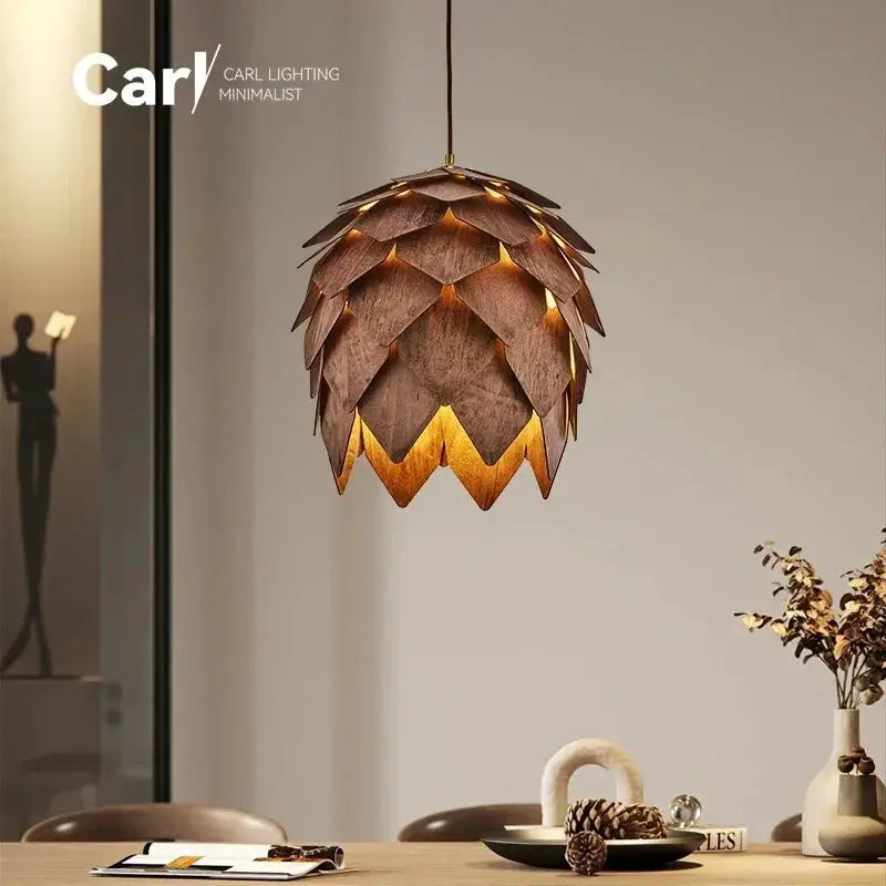 Chandelier - Retro Walnut Pendant by House Of Avana