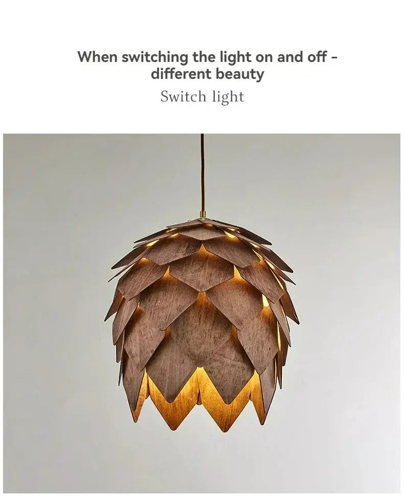 Chandelier - Retro Walnut Pendant by House Of Avana