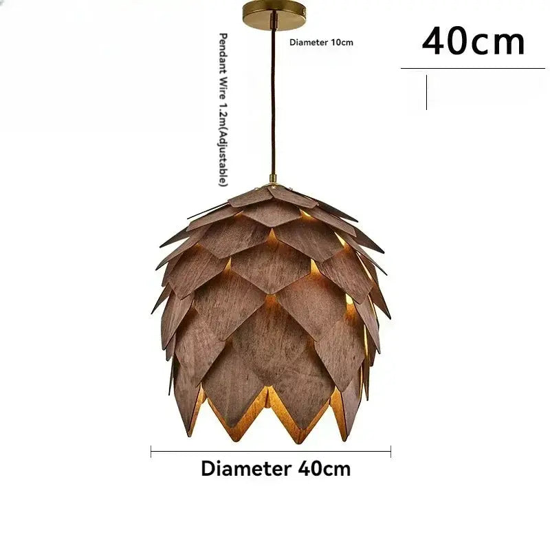 Chandelier - Retro Walnut Pendant by House Of Avana