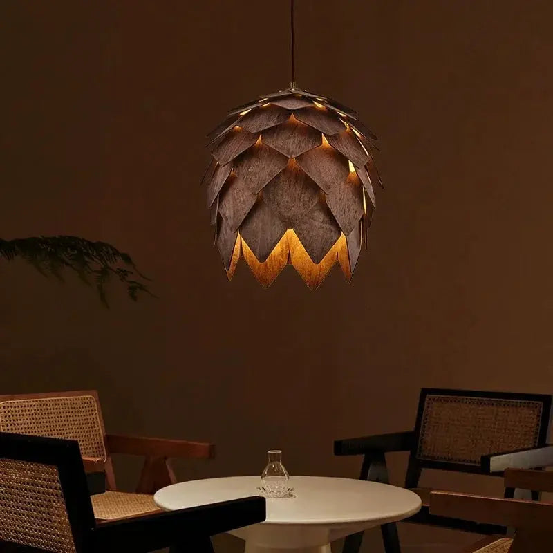 Chandelier - Retro Walnut Pendant by House Of Avana