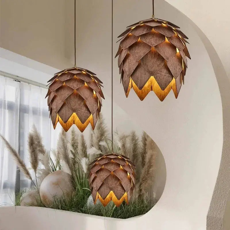 Chandelier - Retro Walnut Pendant by House Of Avana