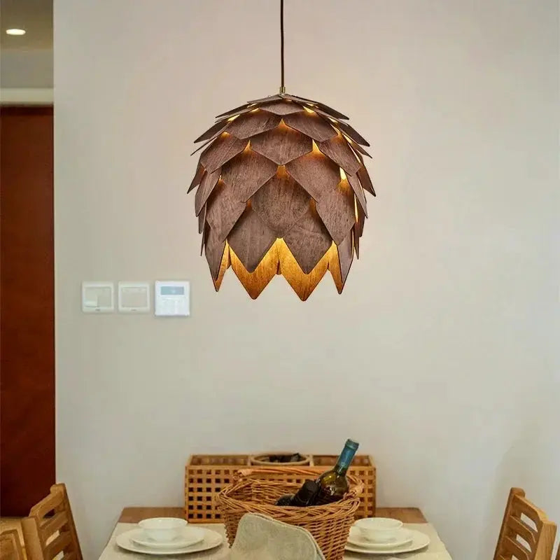 Chandelier - Retro Walnut Pendant by House Of Avana
