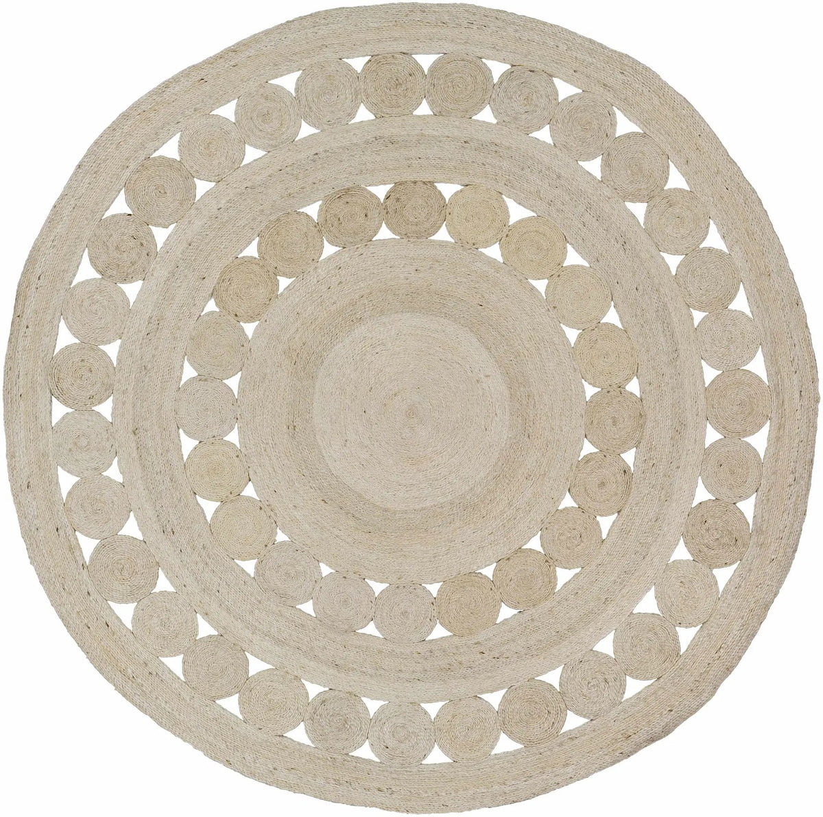 Stafford Bleached Jute Round Rug - Clearance, photo 5 of 5