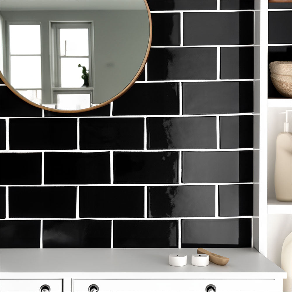 Midnight Glossy Subway Ceramic Tiles 3x6 Ceramic Glossy 3x12 Tiles — 2
