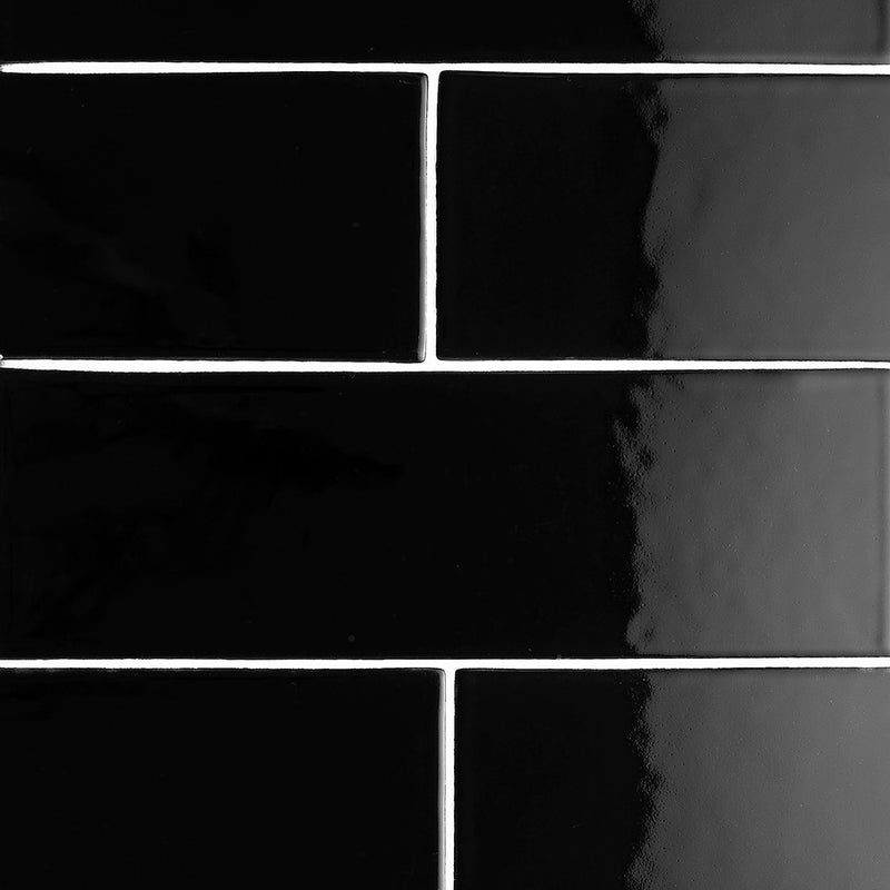 Midnight Glossy Subway Ceramic Tiles 4x12 Ceramic Glossy 4x12 Tiles — 2