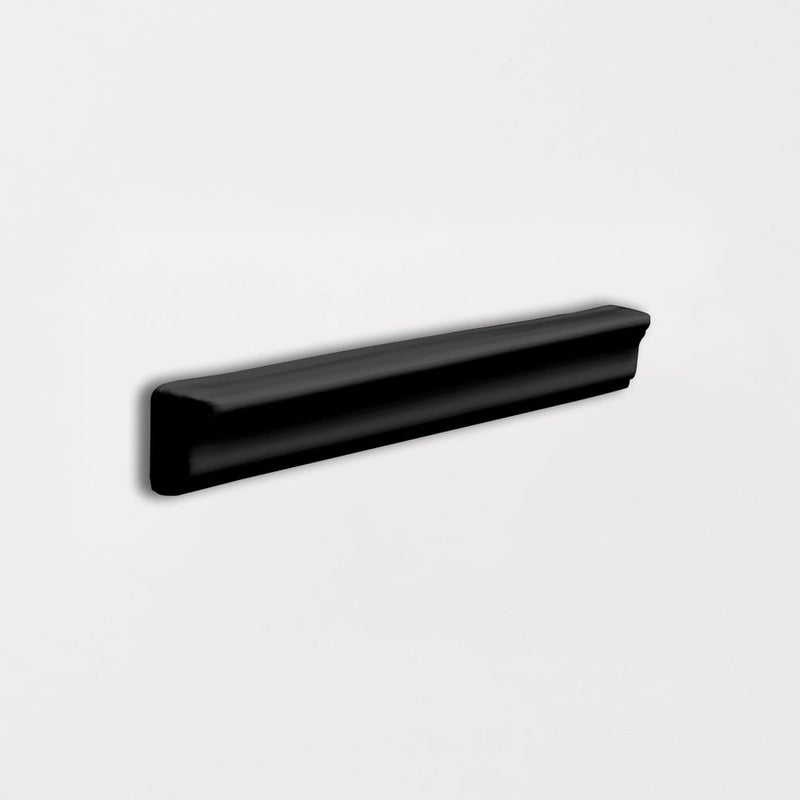 Midnight Glossy Finish Trim Ceramic Moldings 1x6 Ceramic Glossy 2x8 Moldings