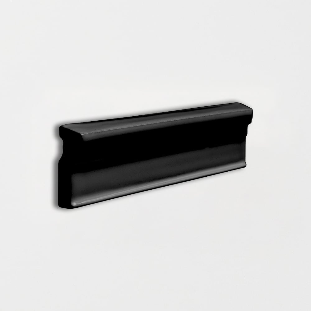 Midnight Glossy Ogee Trim Ceramic Moldings 2x6 Ceramic Glossy 2x6 Moldings