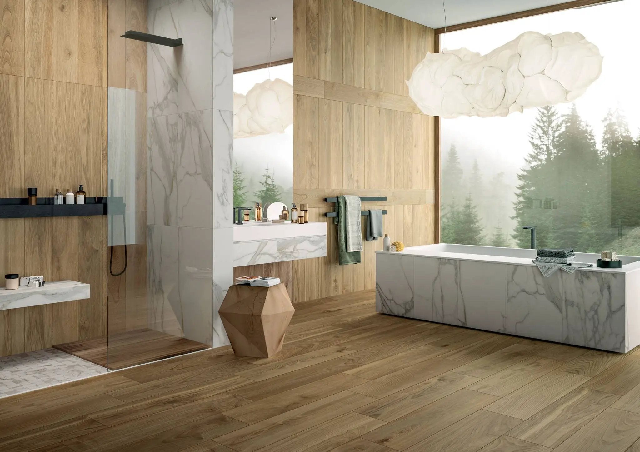 True Classic Oak Wood Look Porcelain Tiles 8x40 by landmarkceramics