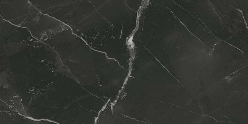 Charme Evo Calacatta Black Marble Look Porcelain Tiles 12x24 by landmarkceramics